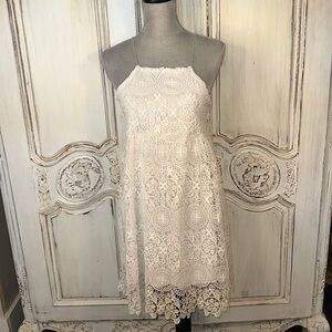 Audrey3+1 Lovely White Lace Empire Summer Dress CottageCore Feminine Victorian